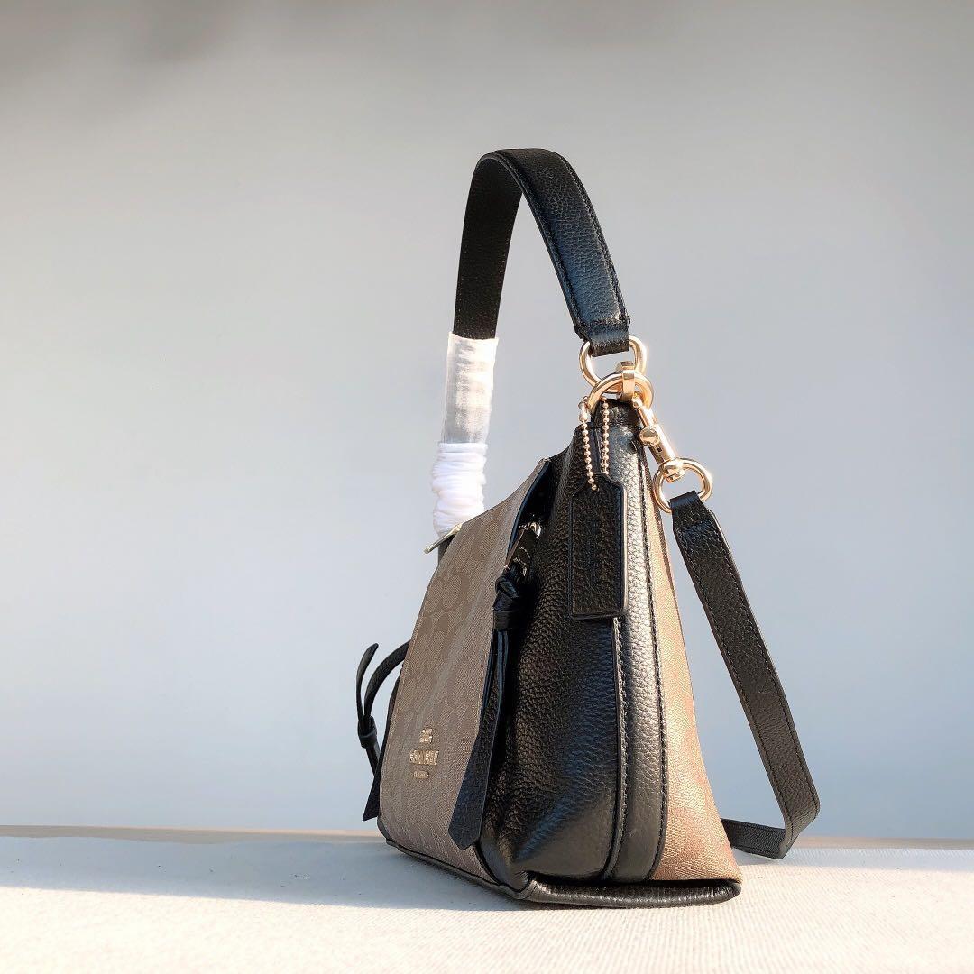 COACH SMALL MARLON SHOULDER BAG IN SIGNATURE CANVAS (COACH 1600), Women's Fashion, Bags