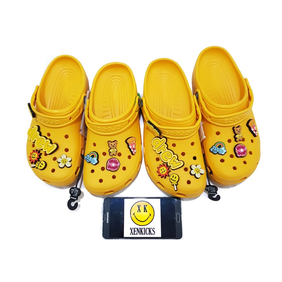 Crocs Drew House X Justin Bieber Collaboration Limited Edition Yellow ...