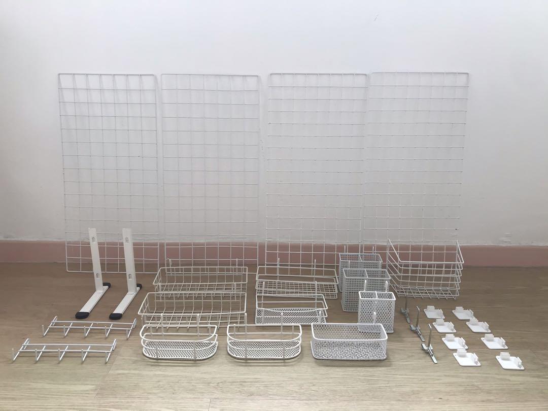 Daiso Wire Racks W/ Accessories, Furniture & Home Living, Home Improvement  & Organisation, Storage Boxes & Baskets On Carousell