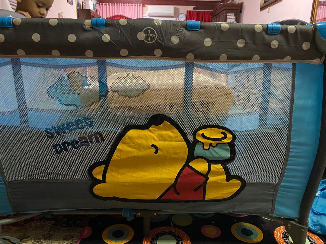 Disney playpen, Babies & Kids, Baby Nursery & Kids Furniture, Cots & Cribs on Carousell