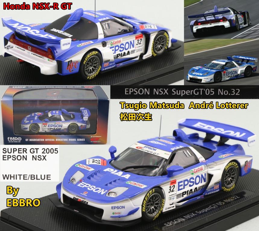 EBBRO Honda NSX-R GT NA2 Super GT500 2005 EPSON Nakajima Racing