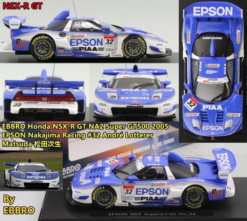 EBBRO Honda NSX-R GT NA2 Super GT500 2005 EPSON Nakajima Racing