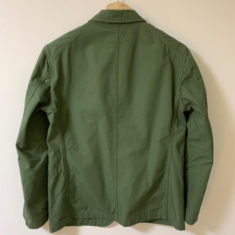 Engineered Garments Bedford Jacket Olive Cotton Ripstop, 男裝
