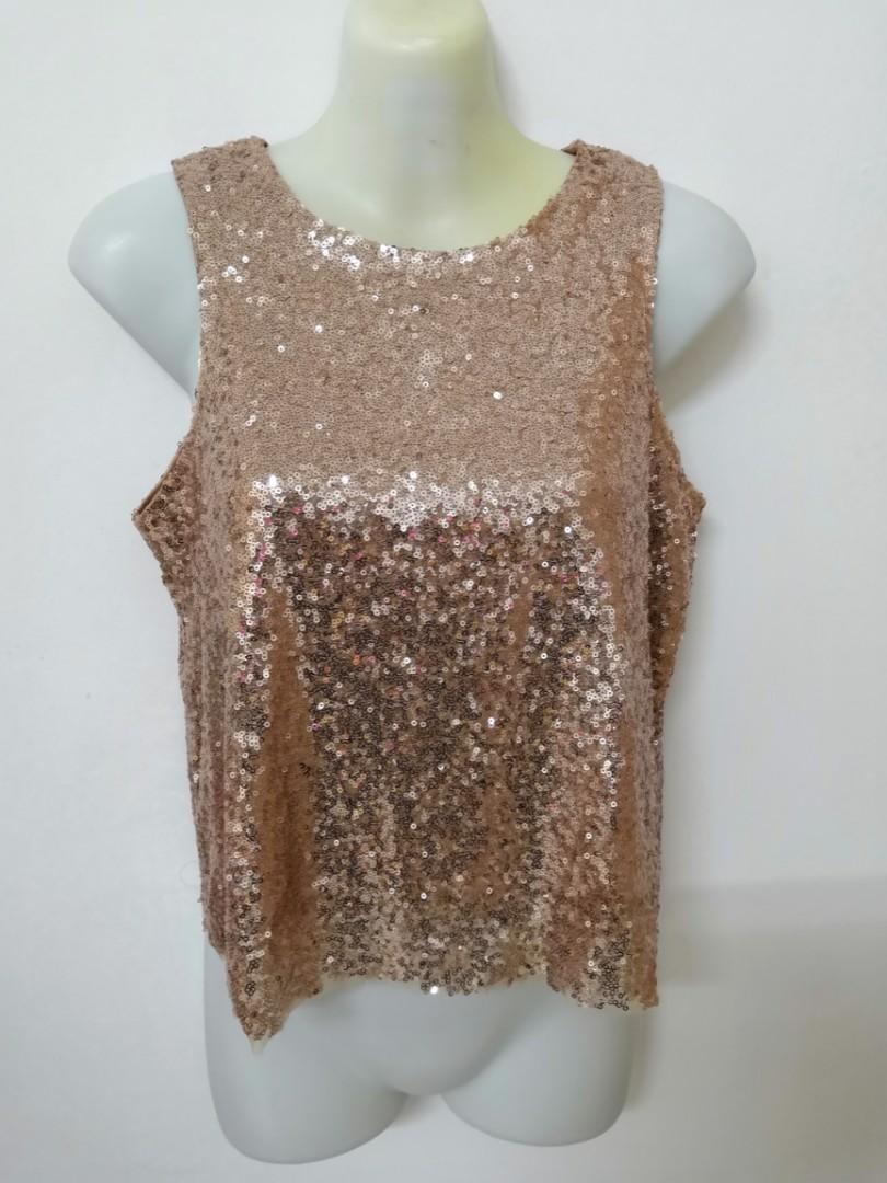 gold crochet top