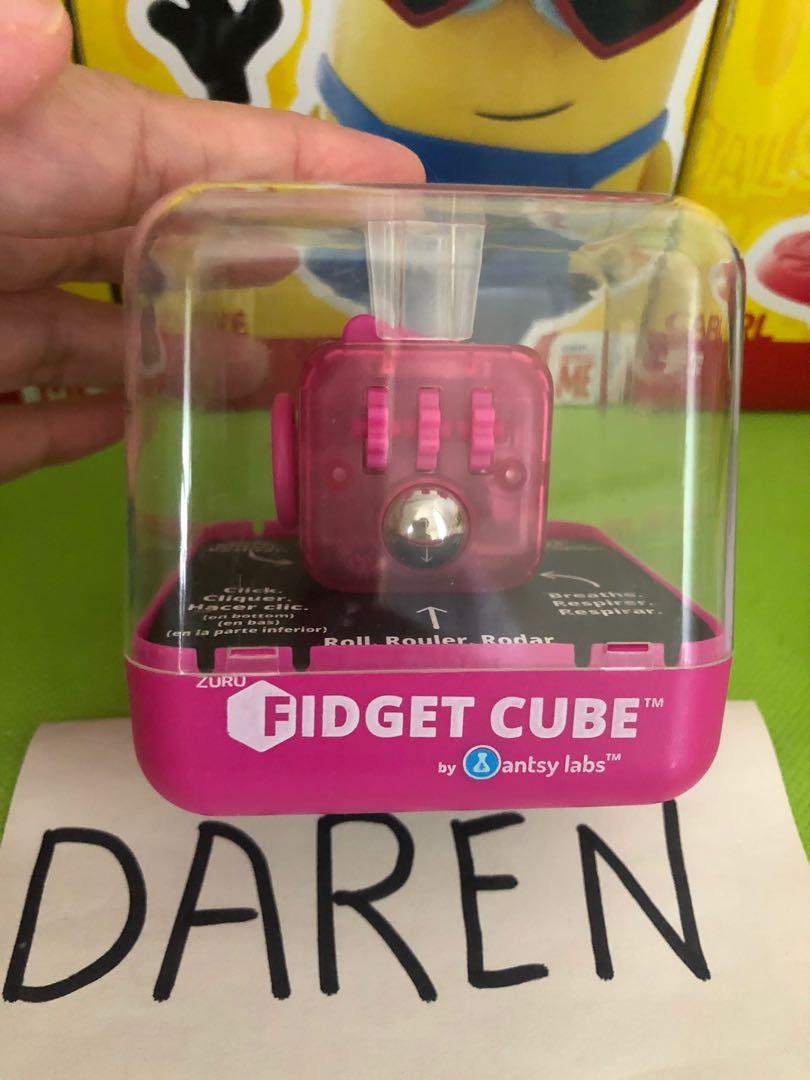 Fidget Cube Zuru Antsy Labs Solid Pink Switch Babies Kids Infant Playtime On Carousell