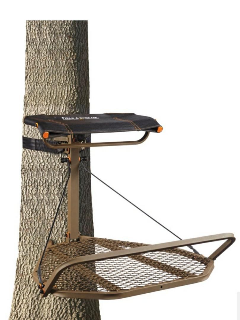 Field & Stream Timberline Hang-On Treestand (Category: Kites) located in Las Pinas. Submitted by jaziyah6 (Listing ID 1069412244, Image 1). Description: new with box (damage box) Product Information Give yourself a good view of your favorite hunting spot with the Timberline Hang-On Treestand. This heavy-duty steel treestand features a flip-up Ergo-Mesh seat, 4 position platform, and removable flip-up footrest for comfort and convenience. A silent