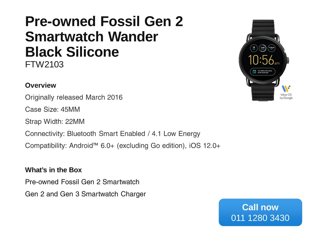 Fossil 2024 smartwatch ftw2103