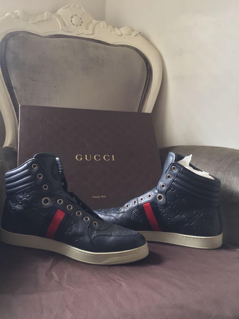 GUCCI GUCCISSIMA HIGH TOP BLUE SNEAKER, Men's Fashion, Sneakers on Carousell
