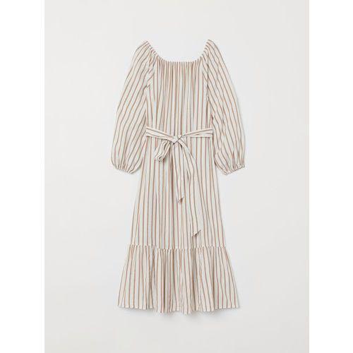 h&m striped midi dress