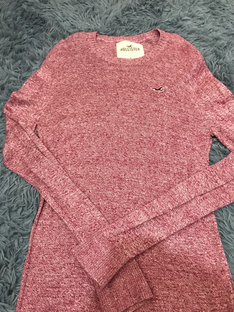 hollister red sweater