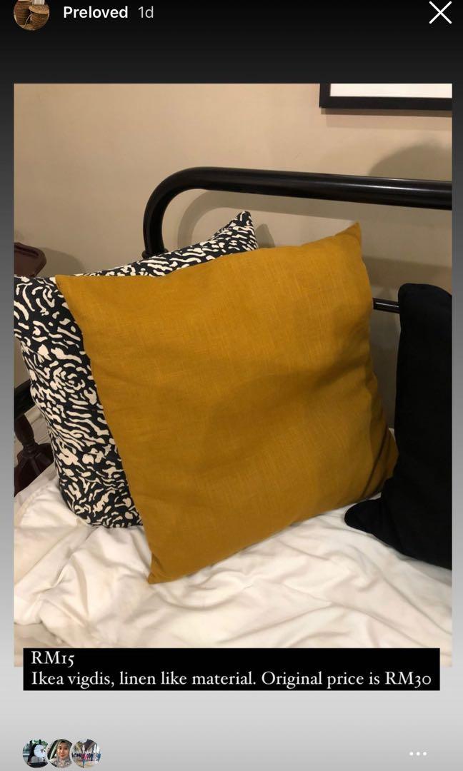 ikea yellow pillow case