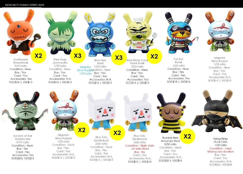 2009 Kidrobot Dunny Endangered Series Set of 12 for sale online 