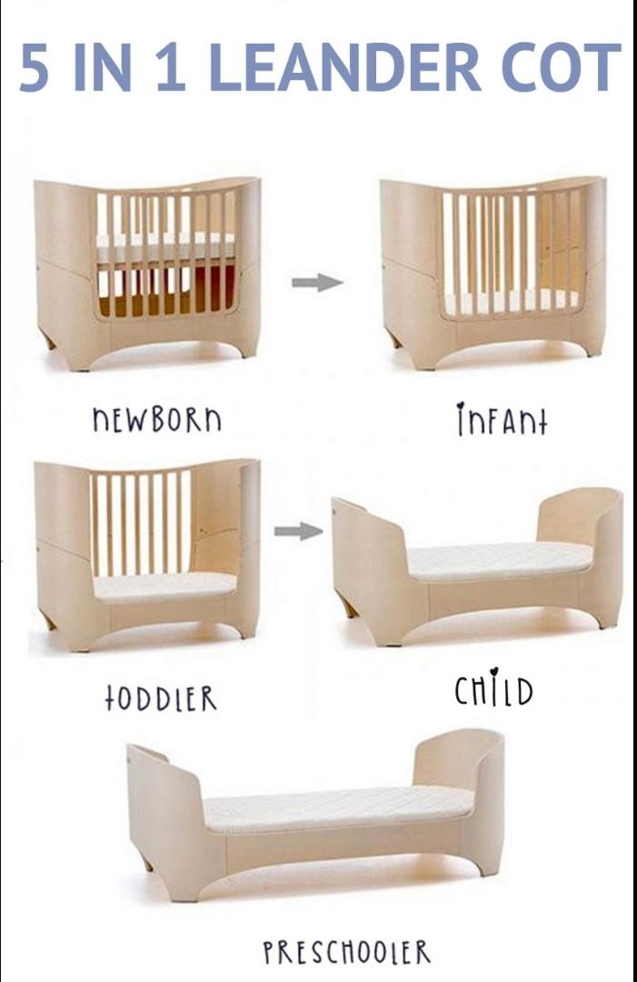 Leander cot extendable to junior bed, Babies & Kids, Baby Nursery