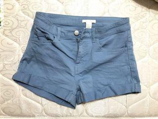 light blue denim shorts