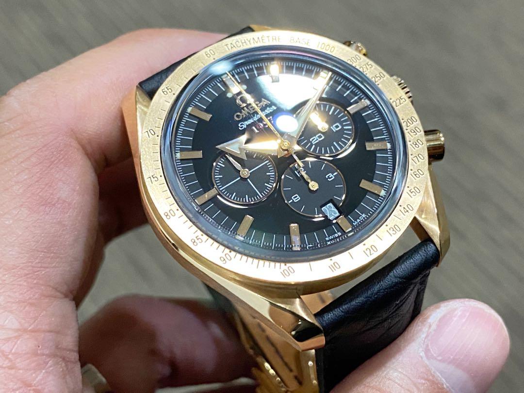 Omega speedmaster broad best sale arrow 1957 rose gold