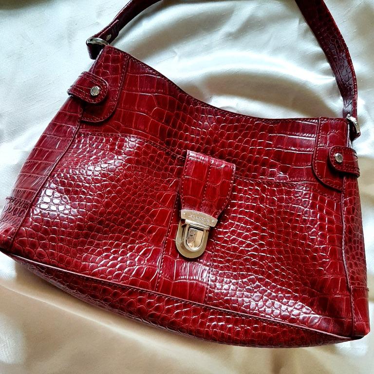 Buy Brand New & Pre-Owned Luxury Liz Claiborne Red Croc Effect Shoulder Bag  Online