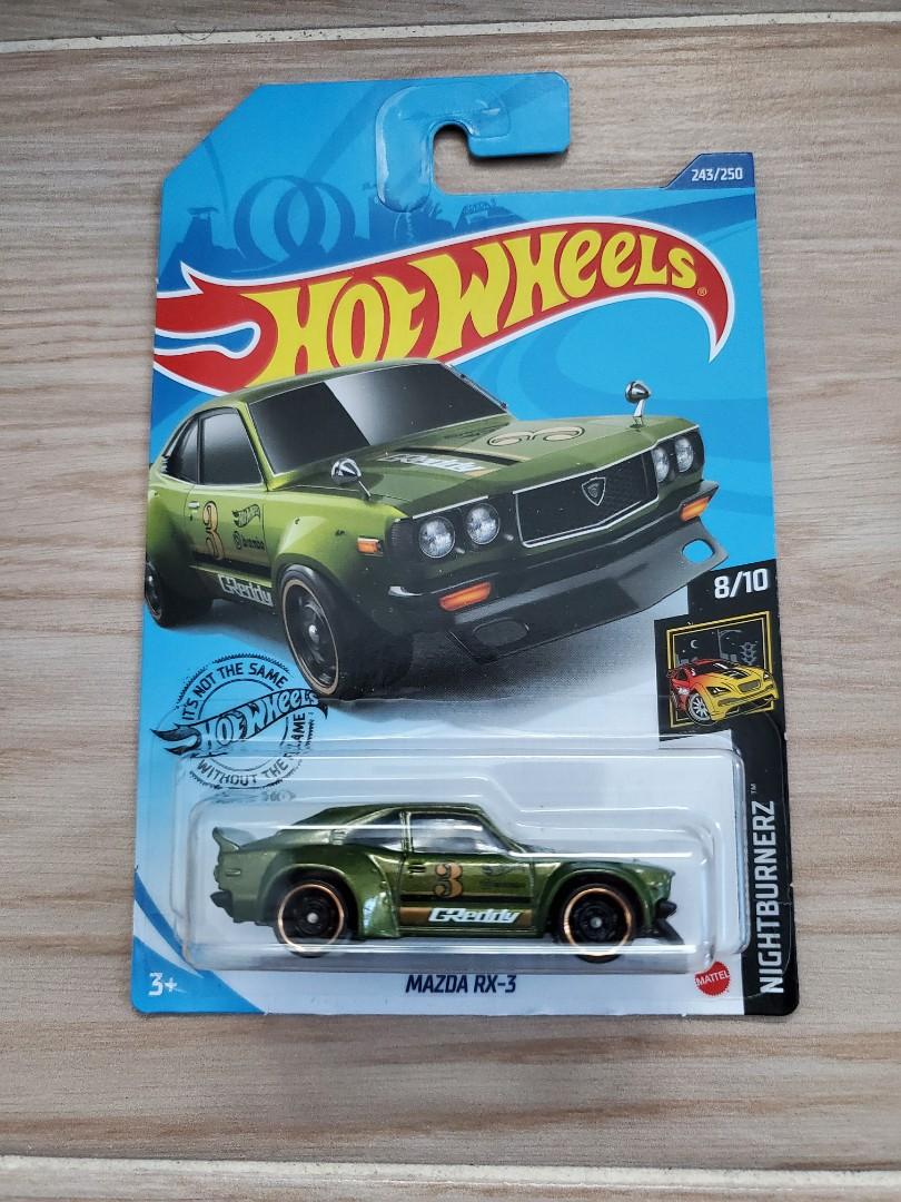 Mazda Rx 3 另有橙色 紅色版本可供選擇 全新風火輪綠色萬事德 Rx 3 合金玩具模型跑車green Color Hotwheels Mazda Rx 3 Diecast Sport Toys Car 玩具