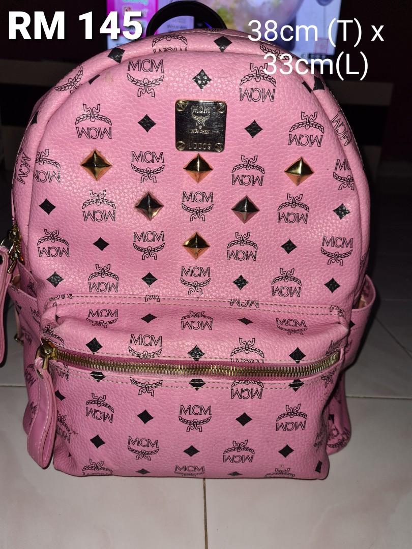 MCM Pink Backpack Large Women s Fashion Bags Wallets Purses