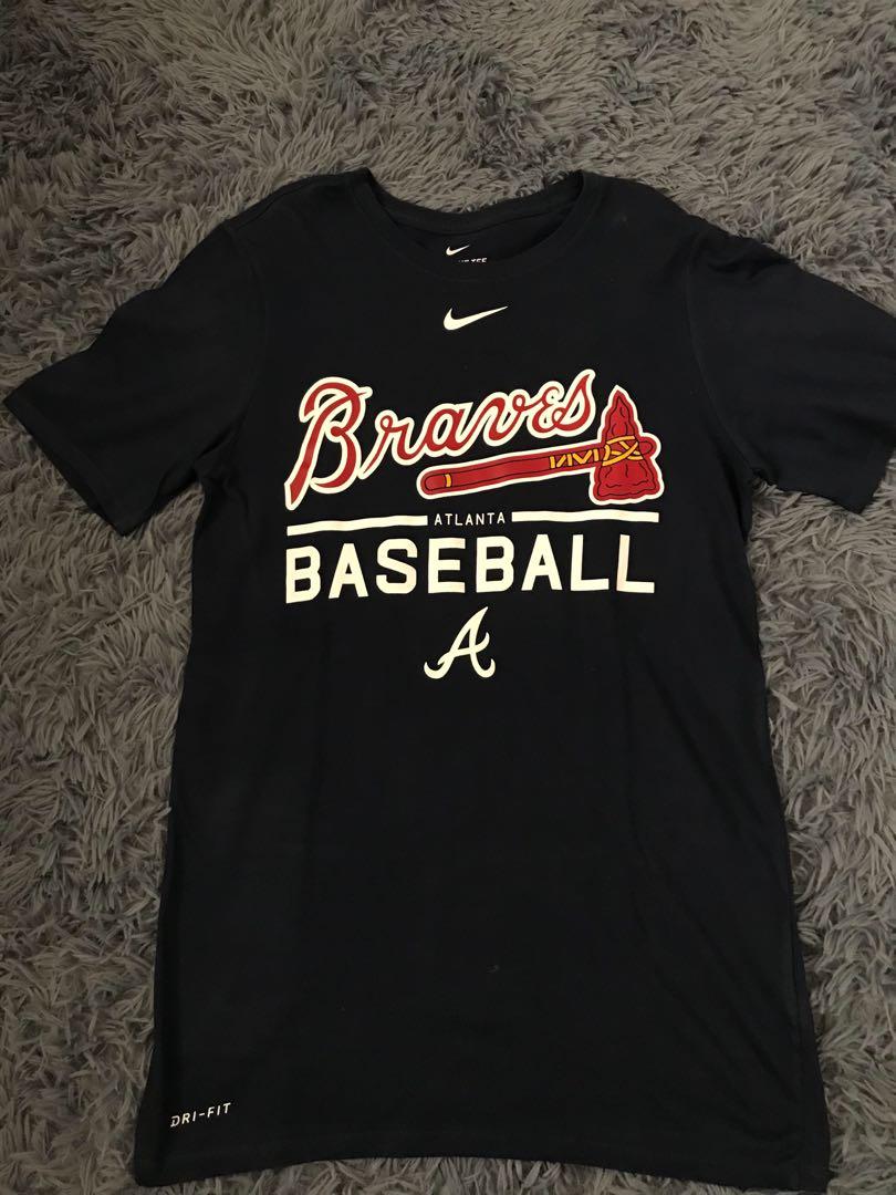 Nike Braves Dri Fit Shirt Men s Fashion Tops Sets Tshirts
