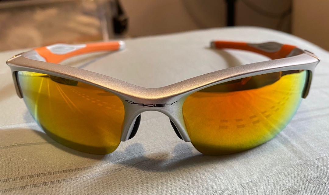 NEW Oakley sunglasses- Half Jacket  Sliver w/Fire Iridium, Men's  Fashion, Watches & Accessories, Sunglasses & Eyewear on Carousell