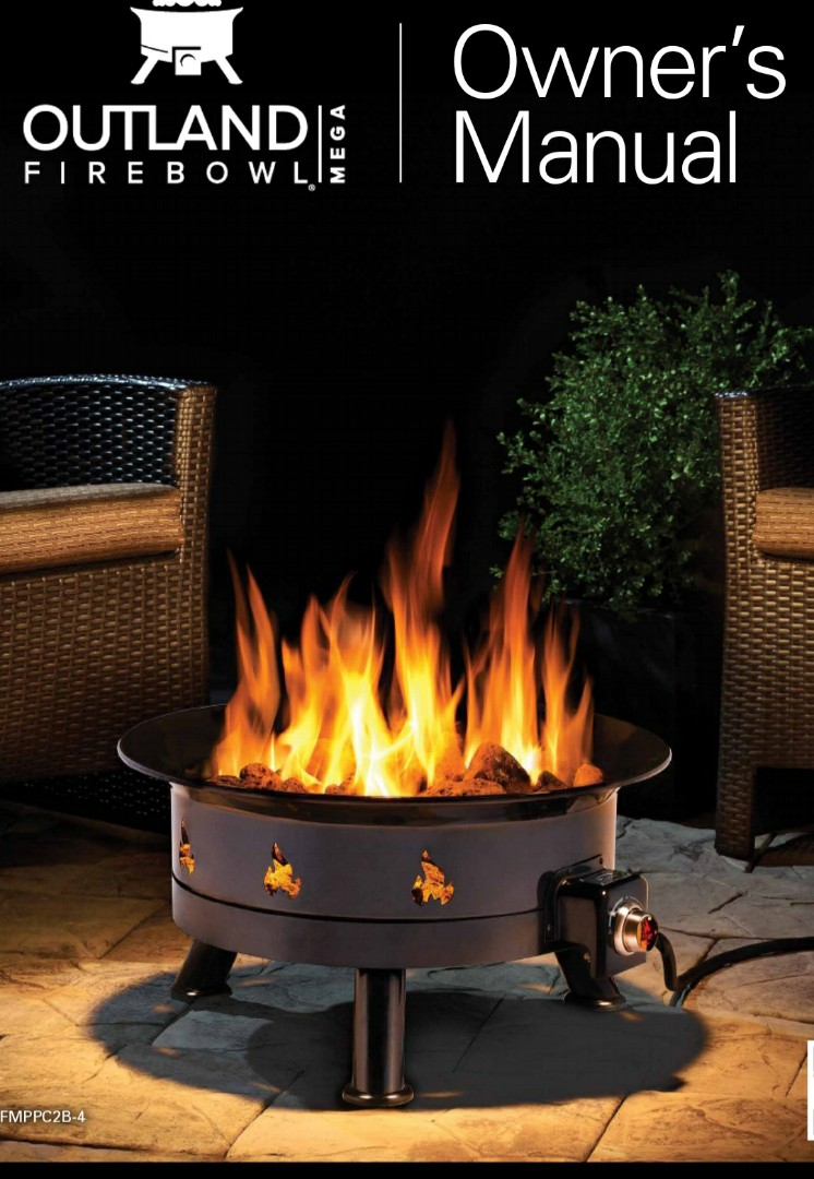 Outland Firebowl 883 Mega Outdoor Propane Gas Fire Pit with UV and ...