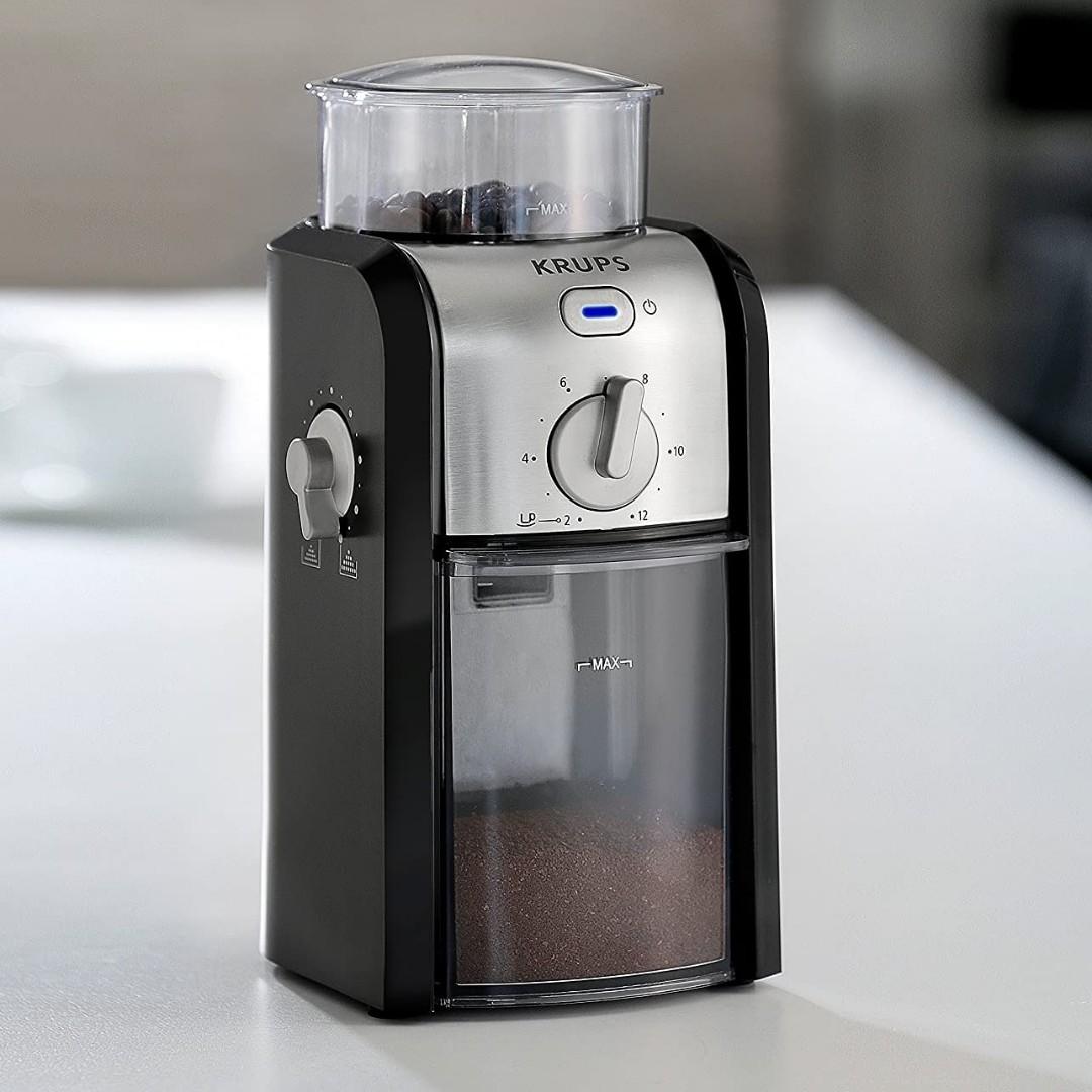 Pre order krups burr grinder (Category: Juicers, Blenders & Grinders) located in Las Pinas. Submitted by glamdustph (Listing ID 1069457827, Image 1). Description: pre order Half dp req april eda via sea cargo (expect delays) Consistent results: 17 settings adjust the distance between the two burrs for a fine or coarse result. Enjoy your grounds just how you want them, and uniformly sized to preserve full flavour and aroma Precise portions: Make t