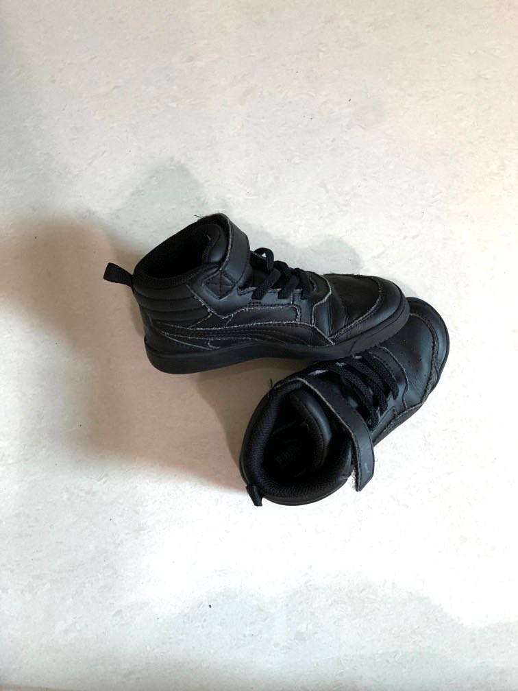 Puma Black shoes, Babies & Kids, Babies & Kids Fashion on Carousell