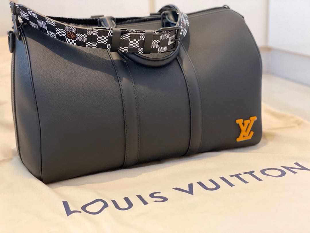 Louis Vuitton Keepall Bandouliere 40 Black in Cowhide Leather with  Black-tone - US