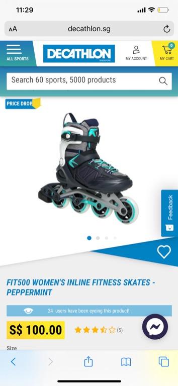 Roller Skates (Inline) (Category: Skates, Rollerblades & Scooters) located in Singapore. Submitted by hedgehogs (Listing ID 1069466623, Image 1). Description: -Decathalon Inline skates -SIZE EU 38 -Wore it once -GIVING AWAY FOR FREE BECAUSE I HAVE A NEW SKATE -self collect at admiralty mrt please :) .