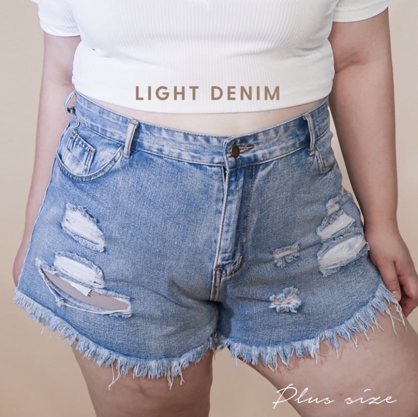 1XL Shein Curve High Waisted Distressed 