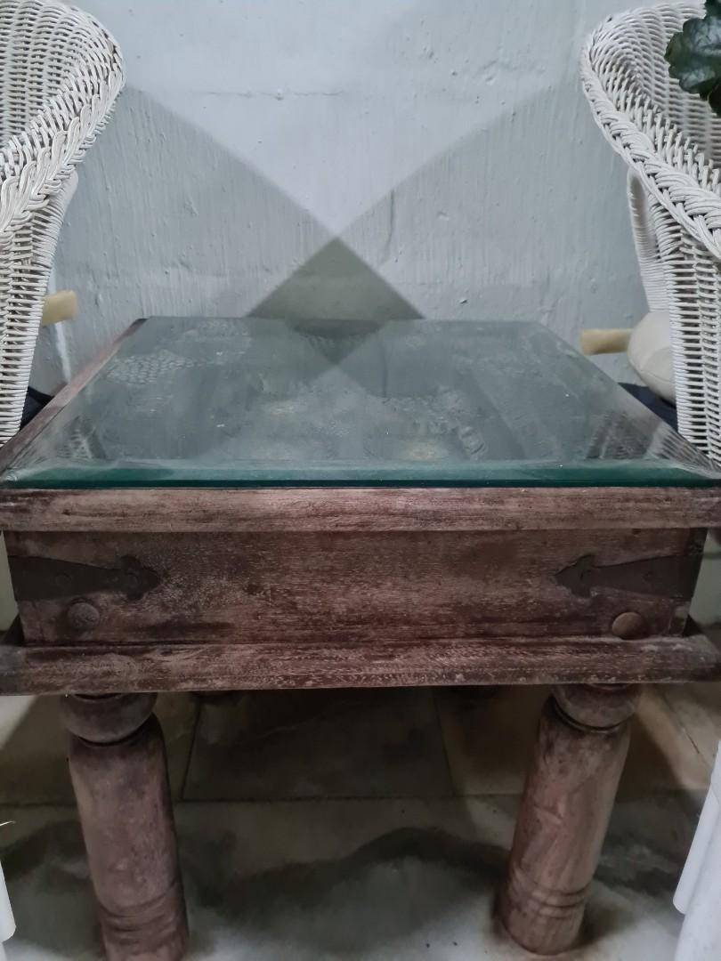 Side Table (Category: Tables & Sets) located in Singapore. Submitted by hotstuff_mum (Listing ID 1069443542, Image 2). Description: Vintage and teak wood table from India. Frequent polishing it will look good.