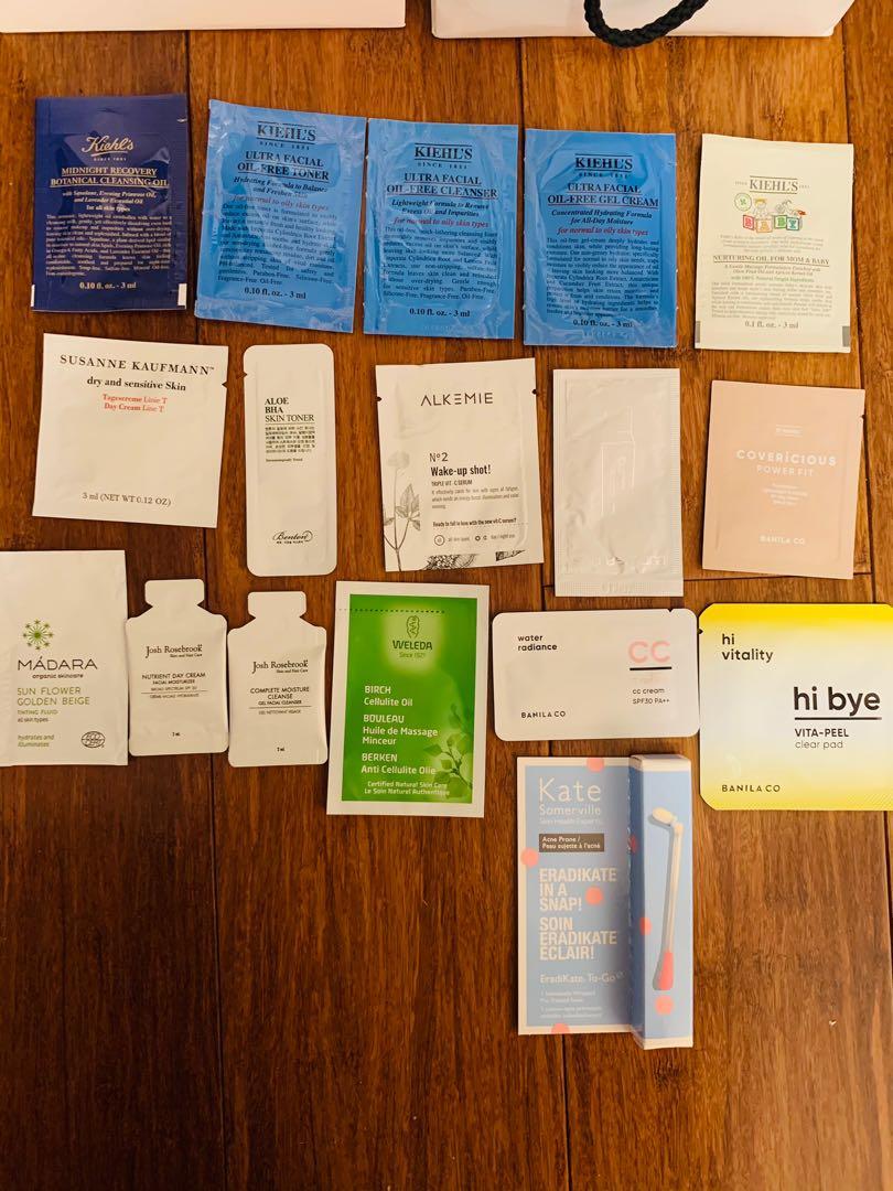 Skincare Samples (Category: Skin, Bath & Body) located in Sydney. Submitted by jacle (Listing ID 1069399276, Image 1). Description: $5 for the whole lot..