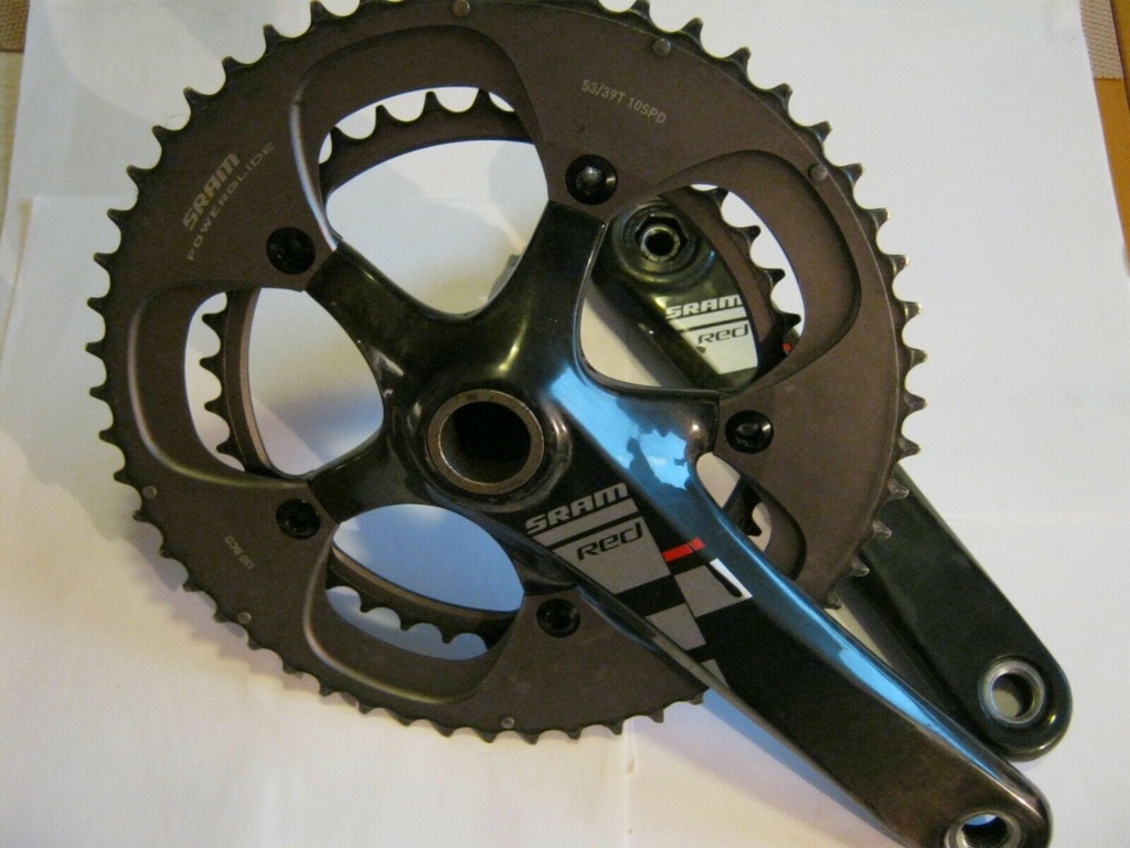 SRAM RED Powerglide 130 BCD 53 39T 10 Speed Crankset Carbon Fiber