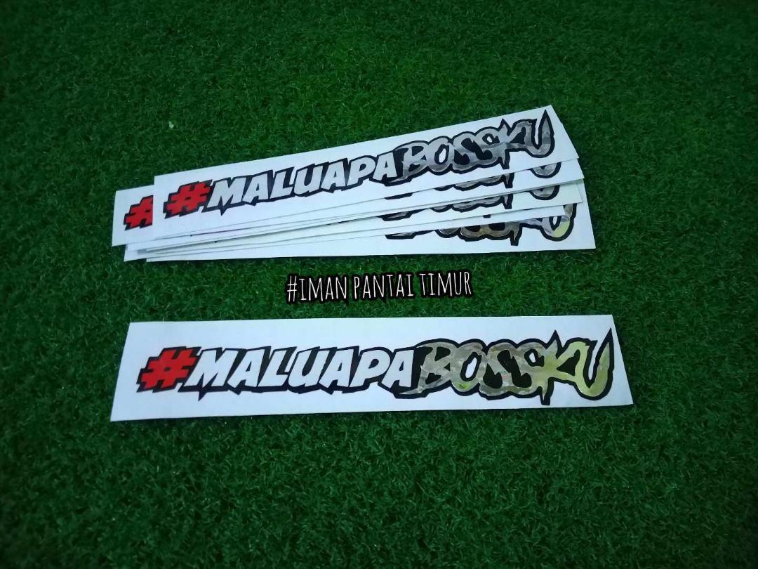 Sticker Malu Apa Bossku Design Craft Artwork On Carousell
