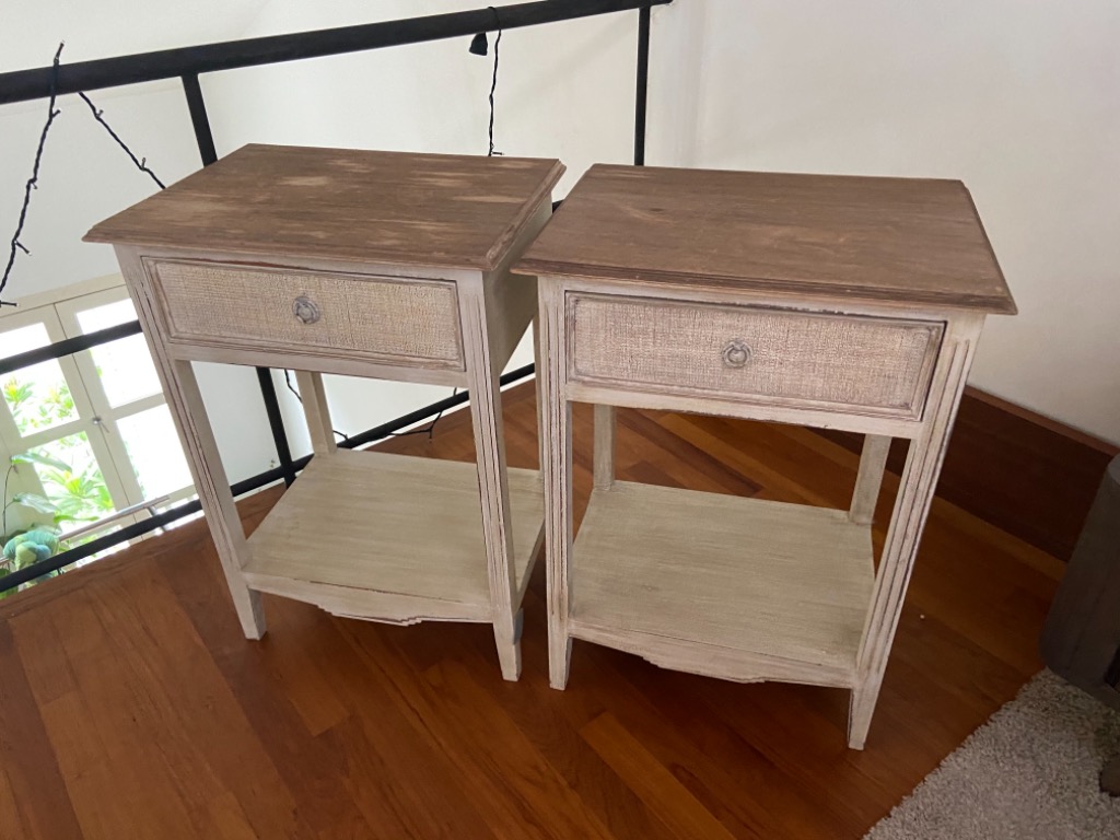 Two Rustic Bedside Tables Two Rustic Bedside Tables