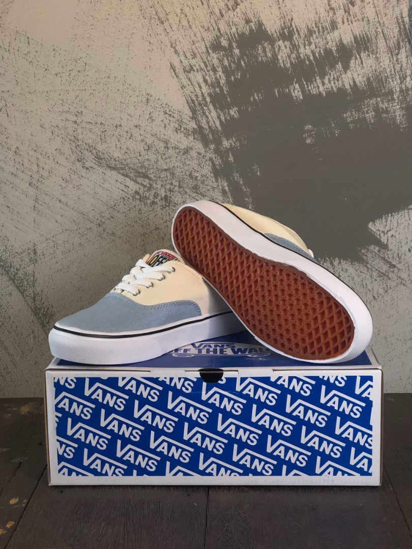 vans authentic cream blue