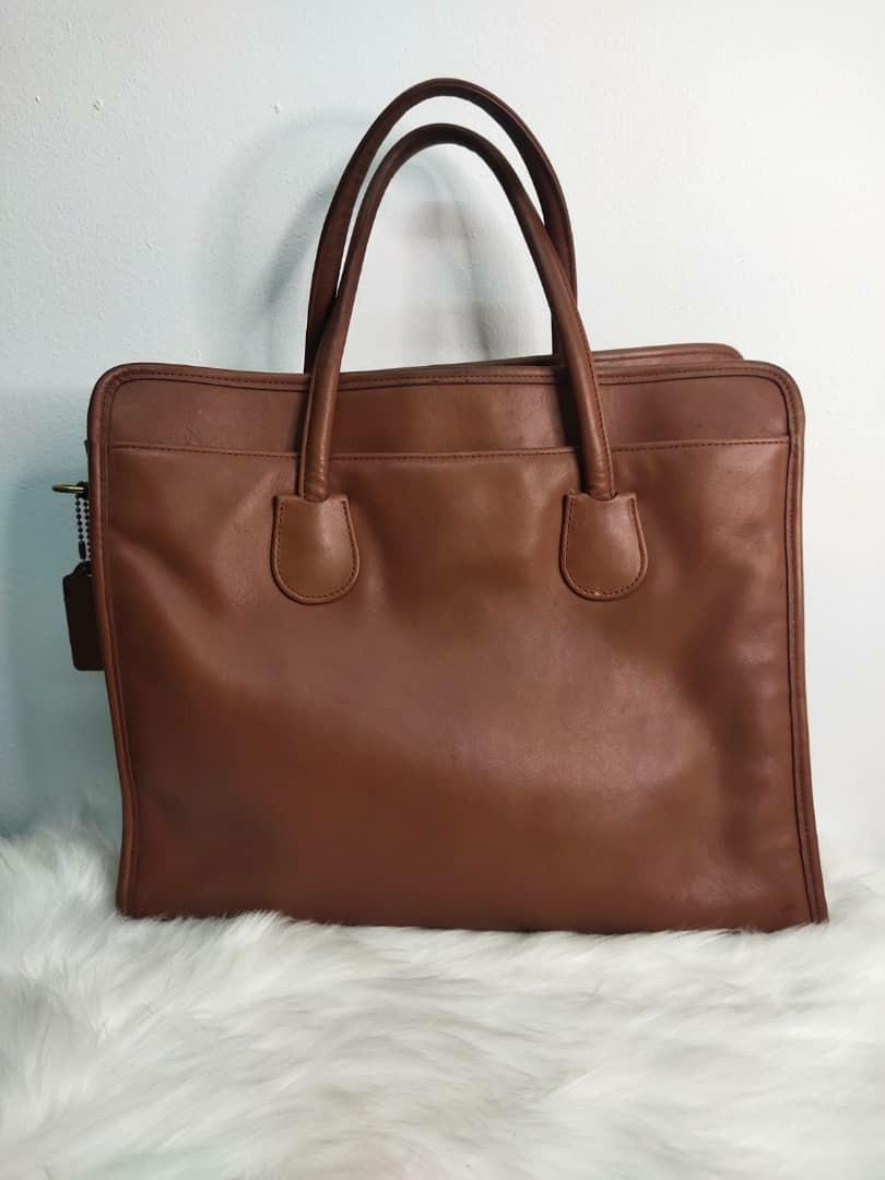 Vintage Coach Vachetta Tan Leather Briefcase Women s Fashion