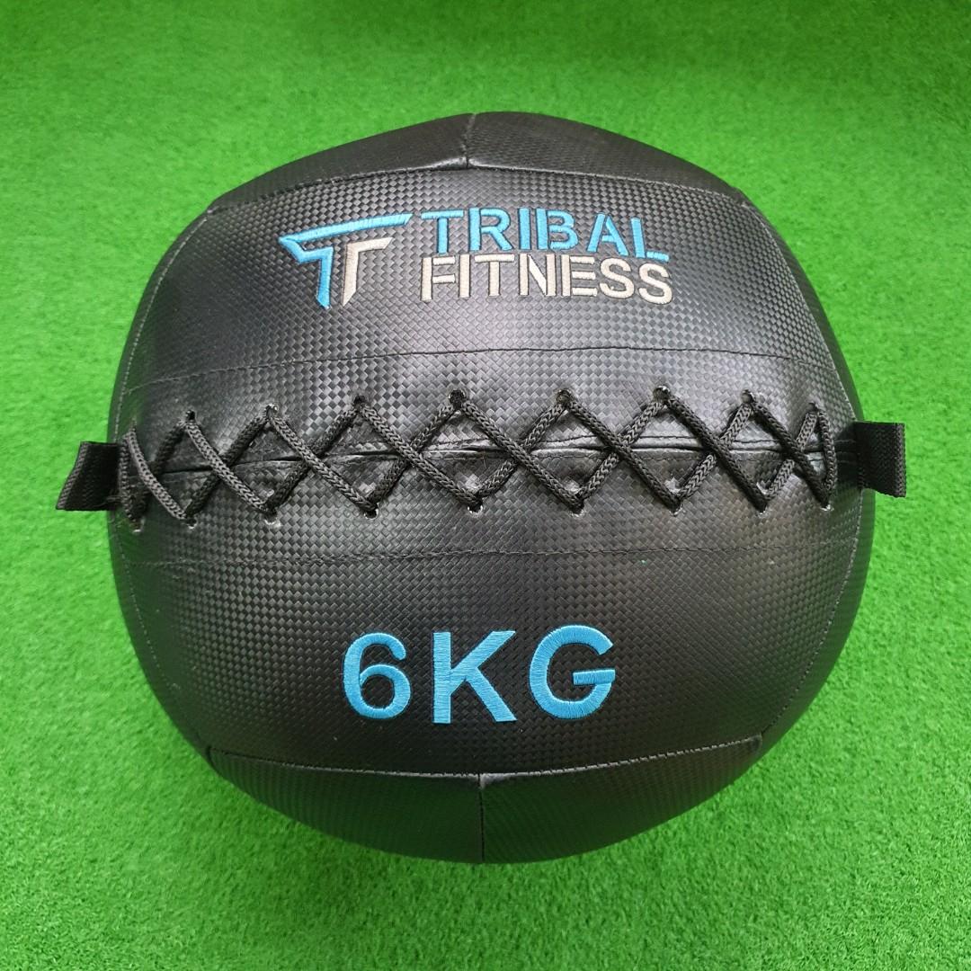 Wallball (Category: Cardio & Fitness Machines) located in Singapore. Submitted by tribalfitness (Listing ID 274719018, Image 3). Description: Wall ball / soft medicine ball. -Synthetic leather-textured yet grippy -Stays in shape and well balanced. -Embroidery logos and weight indication -35 cm diameter 3KG -$75 5KG - $85 6KG - $88 9KG - $95 10KG -$98 12KG - $105.