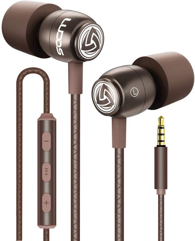 earbuds and microphone for computer