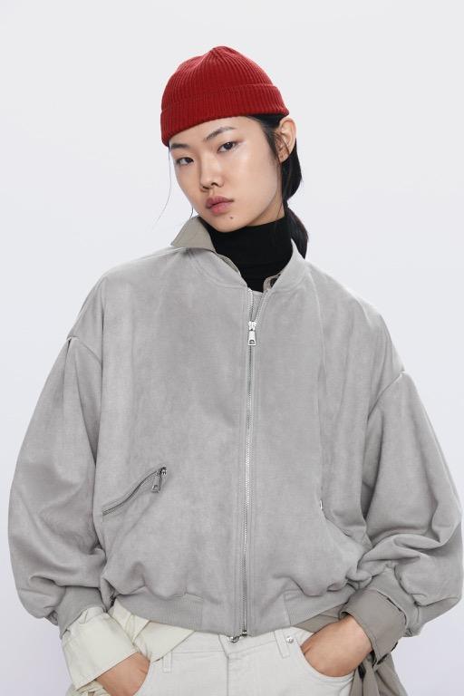 Fleece bomber zara online