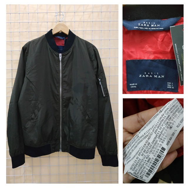 ZARA MAN JO40 Jaket Bomber Second Thrift Original Fashion Import
