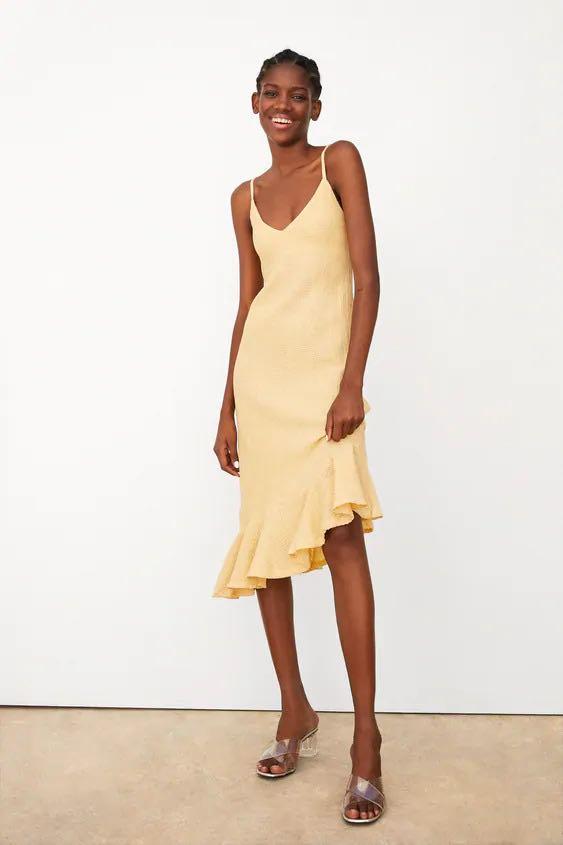 NEW Zara Summer Flowy Strappy Dress Women s Fashion Dresses
