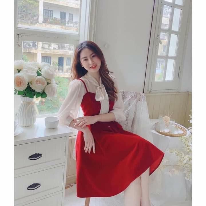 2021 Korea Red Dress for Ladies