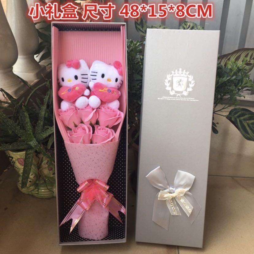 2 Plush Soap Roses Bouquet (Stitch / Angel / Rabbit / Bunny / Hello