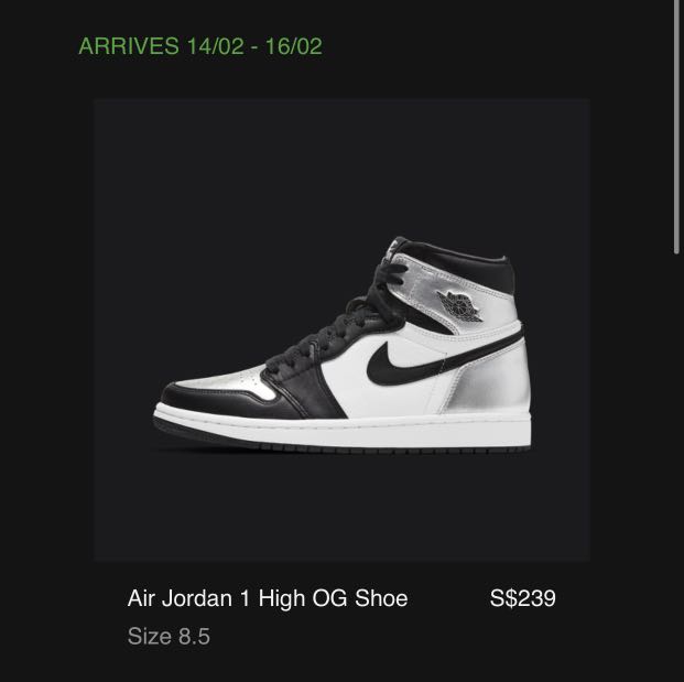 air jordan 1 high size 8