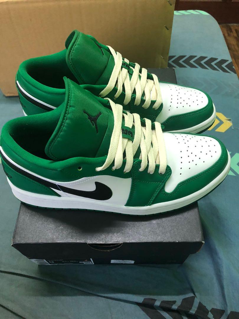 Air jordan 1 sales low pine green/black-white