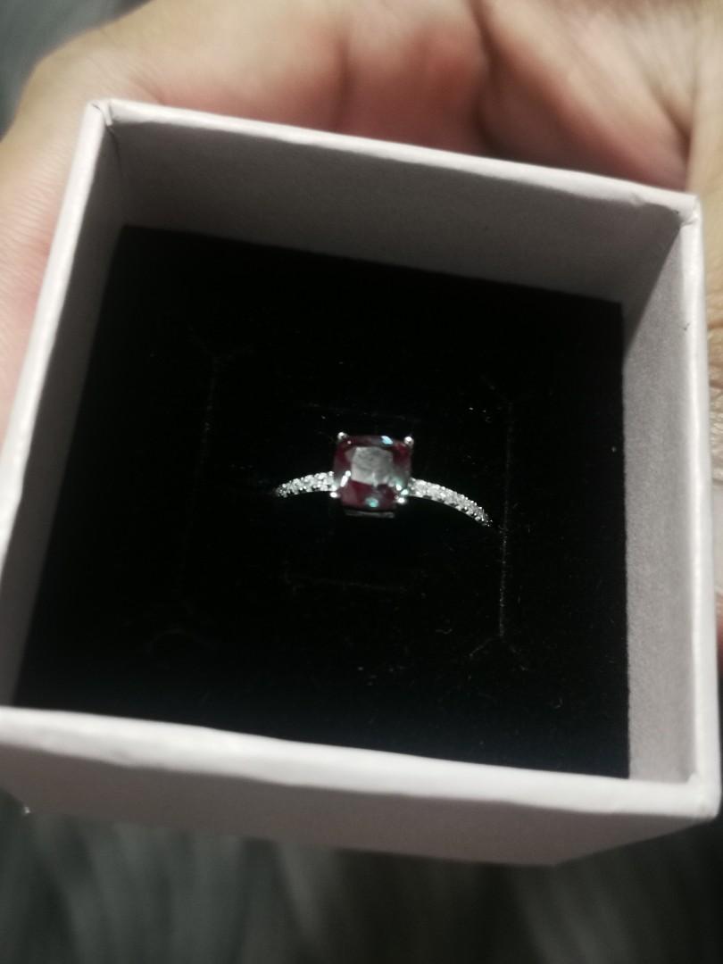 Alexandrite Ring #2 (Category: Body Jewelry) located in Singapore. Submitted by linne_i (Listing ID 1069561885, Image 1). Description: Brand new. 925 silver. Bought 3 pcs Alexandrite ring online because I couldn't decide and wanted to see all in person. This is lab grown. Fixed size US7. it is very green and sparkly in actual..