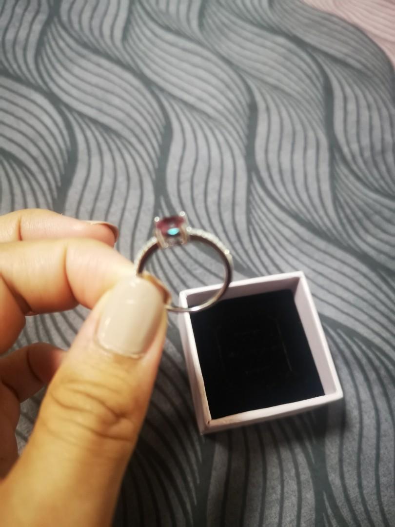 Alexandrite Ring #2 (Category: Body Jewelry) located in Singapore. Submitted by linne_i (Listing ID 1069561885, Image 3). Description: Brand new. 925 silver. Bought 3 pcs Alexandrite ring online because I couldn't decide and wanted to see all in person. This is lab grown. Fixed size US7. it is very green and sparkly in actual..