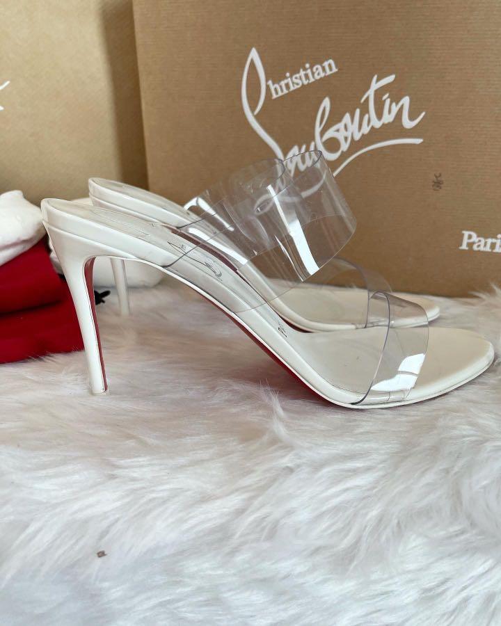 kugle let Redaktør Authentic Christian Louboutin Just Nothing 85 Heels In White, Women's  Fashion, Footwear, Heels on Carousell