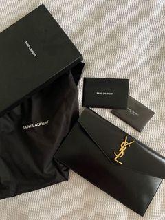 Authentic YSL Uptown Pouch in Smooth leather